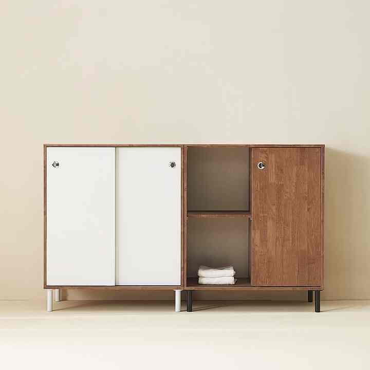 Hali 引き戸 キャビネット 80cm［3色］