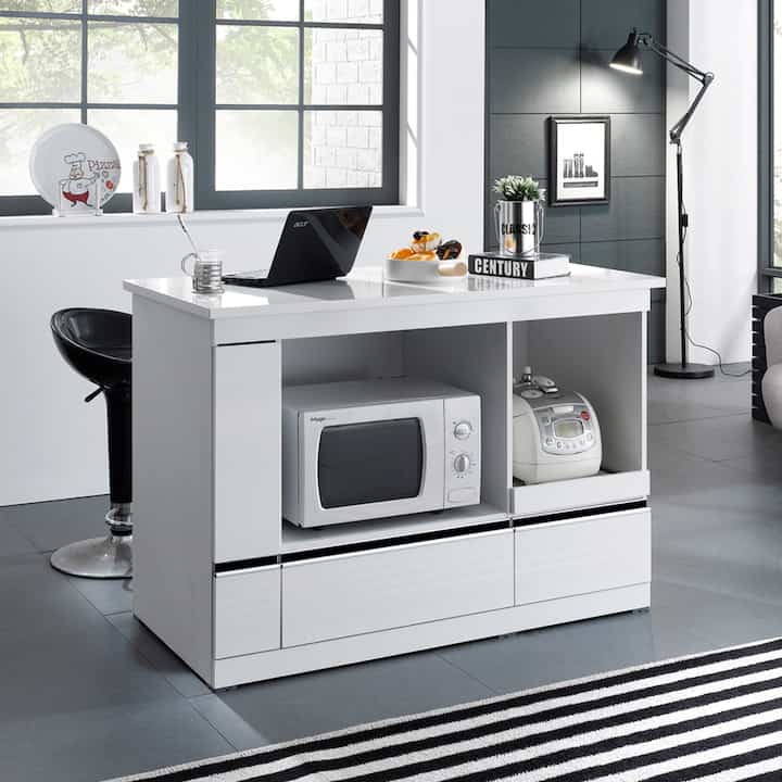 プラスアイランド レンジ台 ホームバーテーブル［2色］