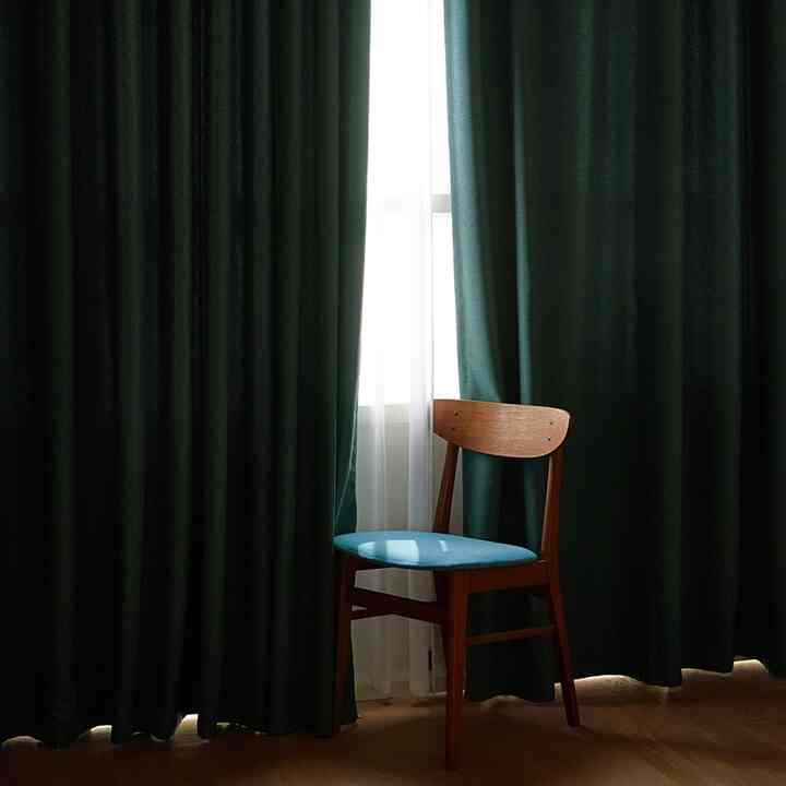 Terrace Linen look 遮光カーテン フラット 2点セット［7色・5サイズ］