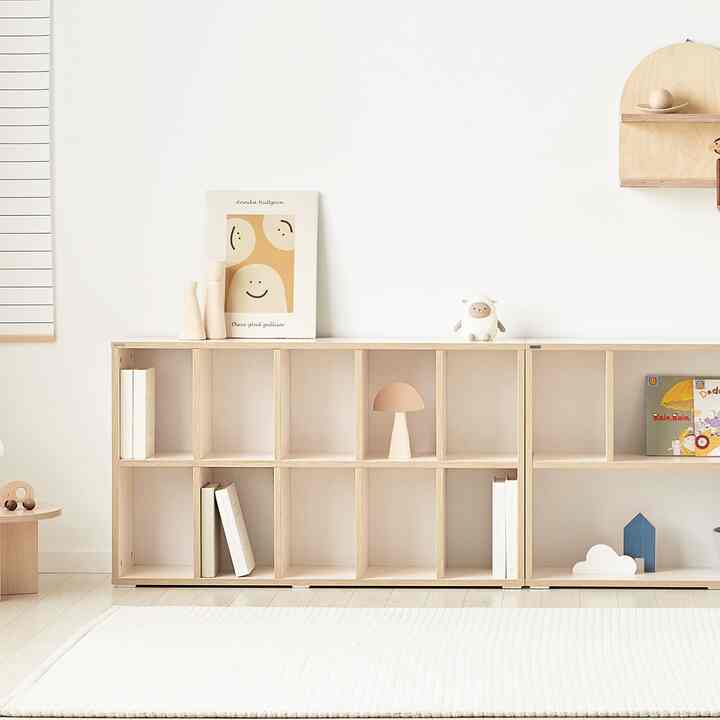 muuah キッズ 2段 本棚［4色］