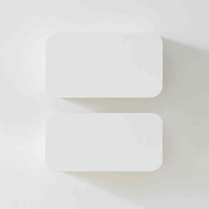 フラップ式 ラウンド バスルーム収納キャビネット［3色］