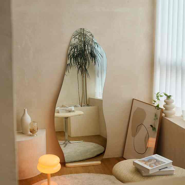 Ellie Pebble ノーフレーム ウェーブミラー［3サイズ］