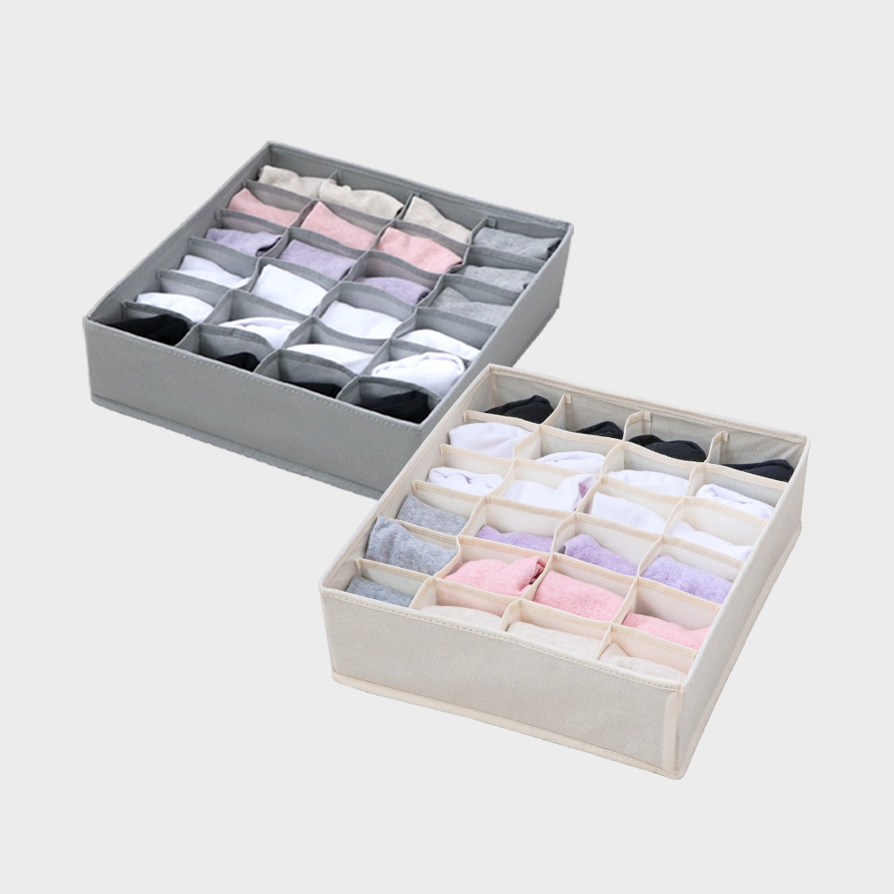 인블룸 패브릭 접이식 양말 속옷 정리함 24칸 - 최저가 4,400원