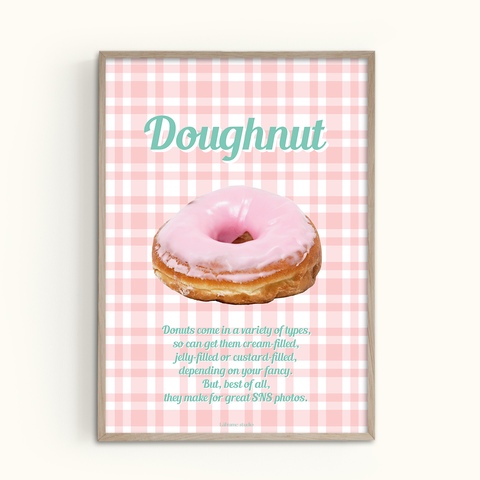 홈카페 감성 포스터 귀여운 그림 - Doughnut 공구 이미지