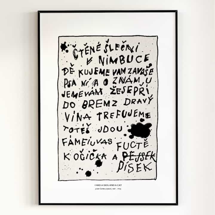 【Josef Capek】I Had a Dog and a Cat T (1928) ポスター