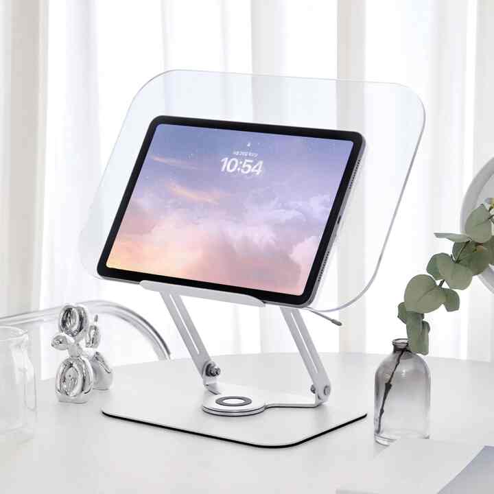 スパイ 回転式 透明ブックスタンド