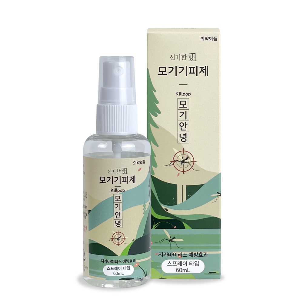 신기한방 모기안녕 모기기피제 60ml 모기퇴치제 모기기피스프레이 모기퇴치법 지카바이러스예방