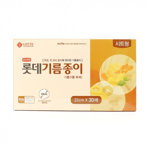 롯데이라이프 롯데 이라이프 기름종이(시트형) (23cmx30매)