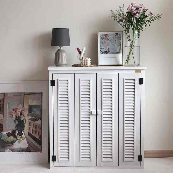 ラバーウッド キャビネット［3色］