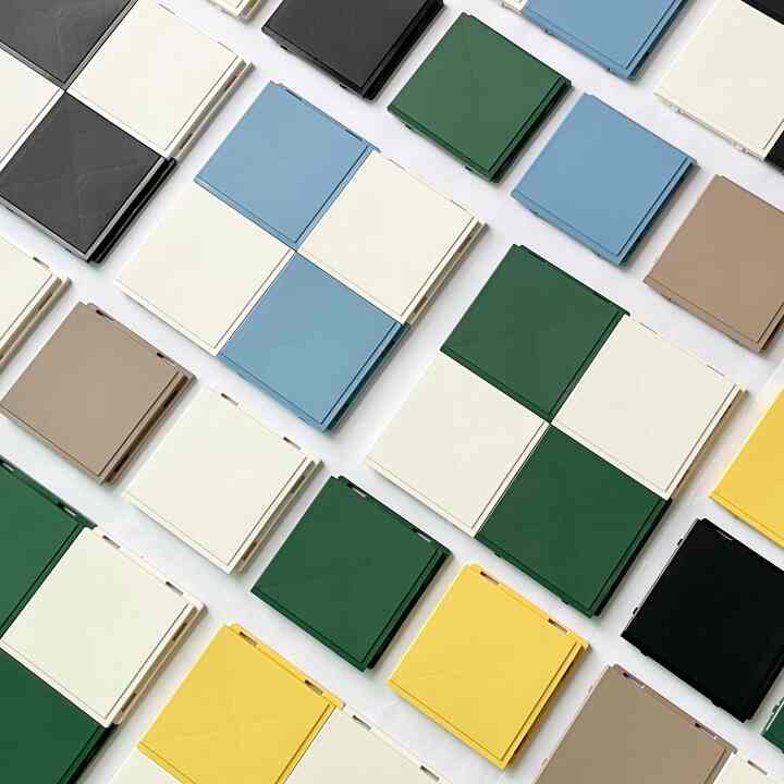 checkerboard デコタイル 20枚セット［9色］ 