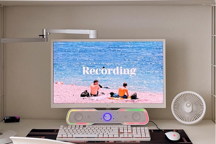 로이체 RGB LED 게이밍 컴퓨터 PC 스피커 사운드바 RSB-G5000