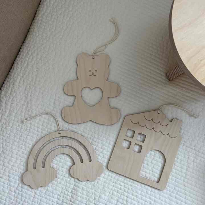 ウッド 壁掛け 小物飾り