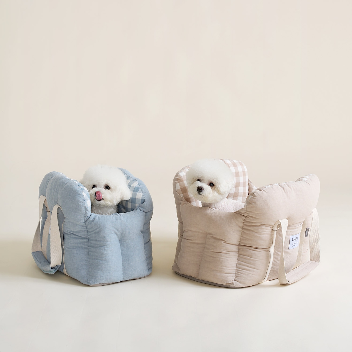 울리 코튼 체크 구름 이동가방 2size 2colors