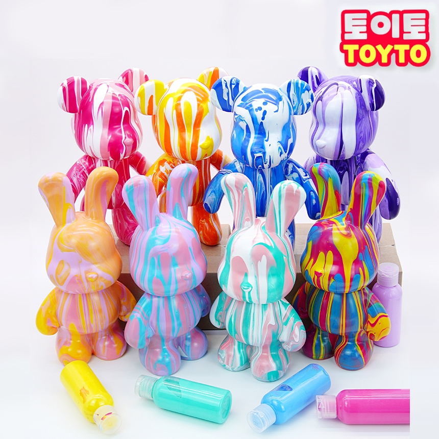 DIY 푸어링 (래빗) 아트 키트 플루이드 베어 래빗 피규어 저금통 만들기 세트 가격 비교 토이토 DIY 푸어링 (래빗) 아트 키트 플루이드 베어 래빗 피규어 저금통 만들기 세트