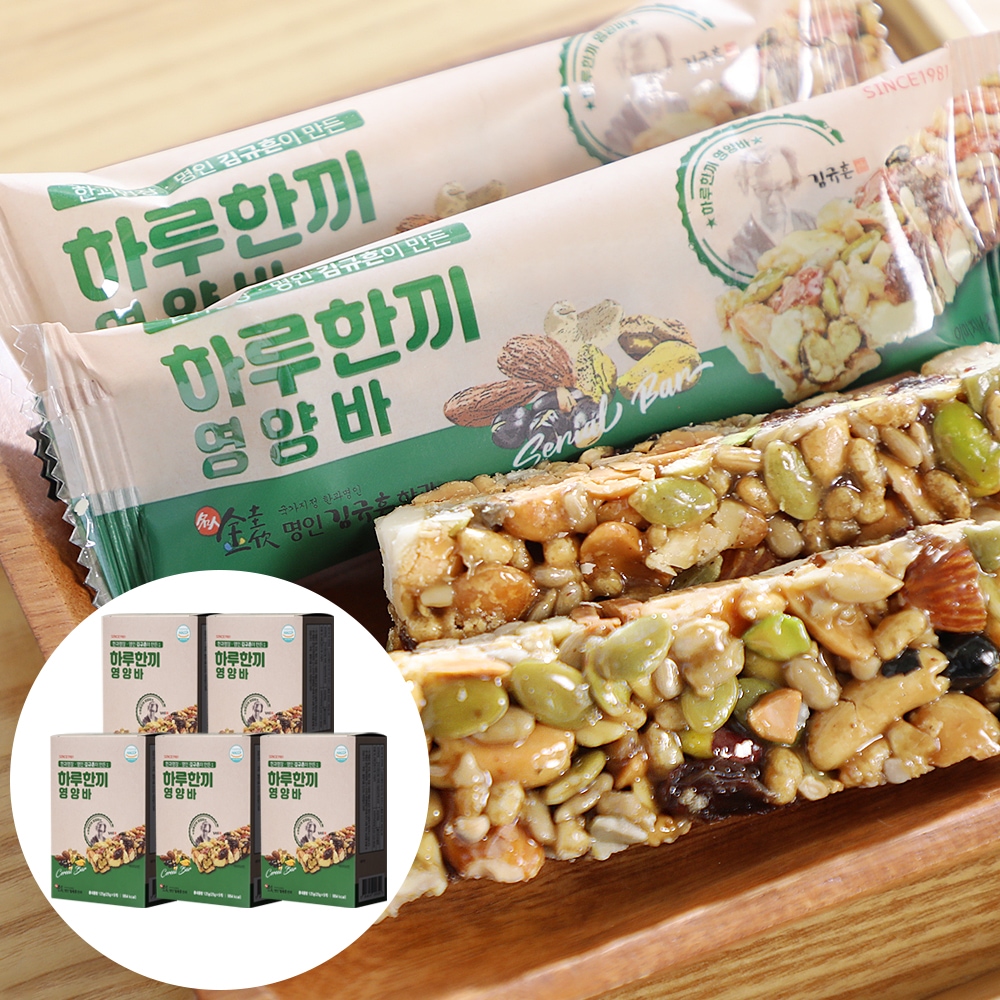 하루한끼 영양바 25개 (5개*5팩) 가격 추이 김규흔 한과 하루한끼 영양바 25개 (5개*5팩) - 최저가 19,900원