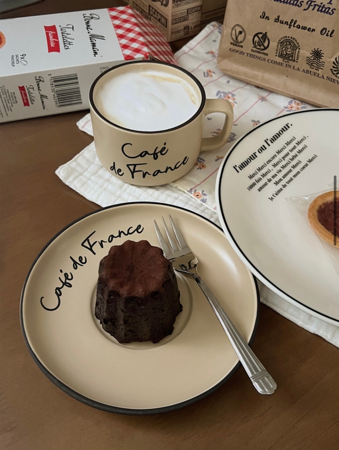 마망오브 Cafe de France 컵+소서 세트 (240ml)