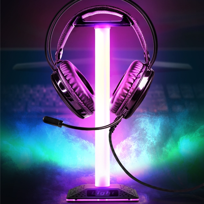 밝히는가온 RGB 무드등 헤드셋 거치대/ USB전원방식