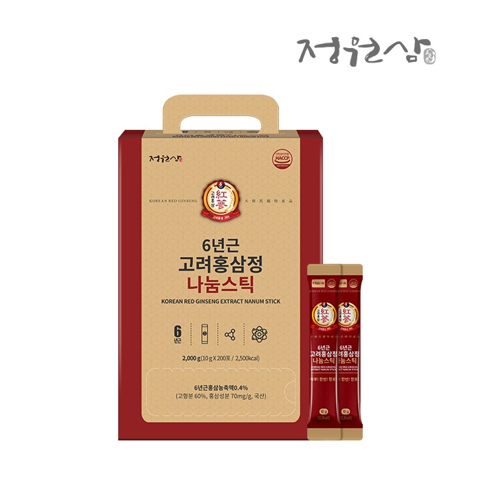 6년근 고려홍삼정 나눔스틱 1박스 200포 홍삼스틱 가격 추이 정원삼 6년근 고려홍삼정 나눔스틱 1박스 200포 홍삼스틱 - 최저가 49,900원