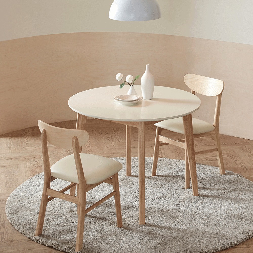 DENIS ウッド 円形テーブル 90cm