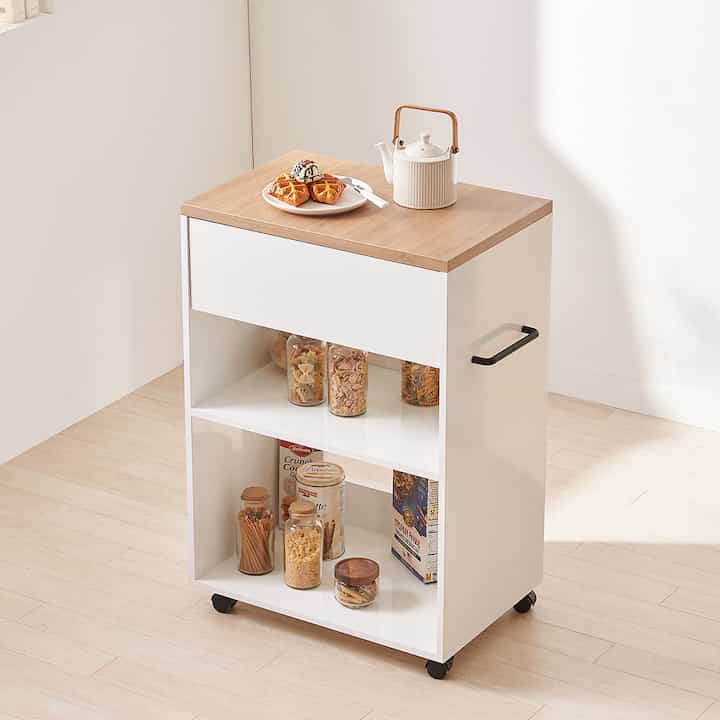 RF デイリー 多機能 移動式キッチンワゴン［3色］