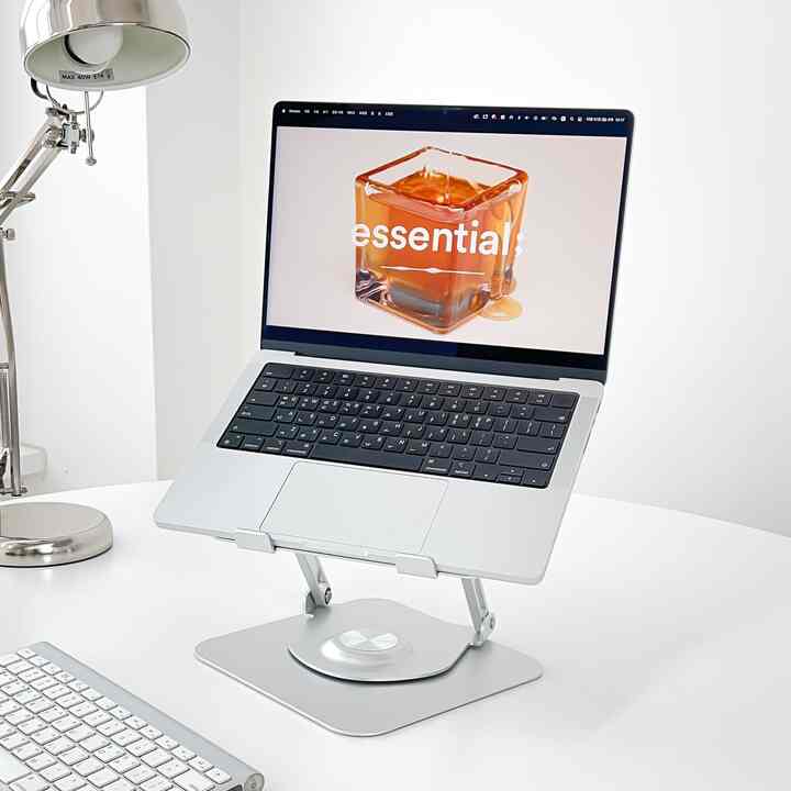 360°回転 アルミ ノートパソコンスタンド［12色］