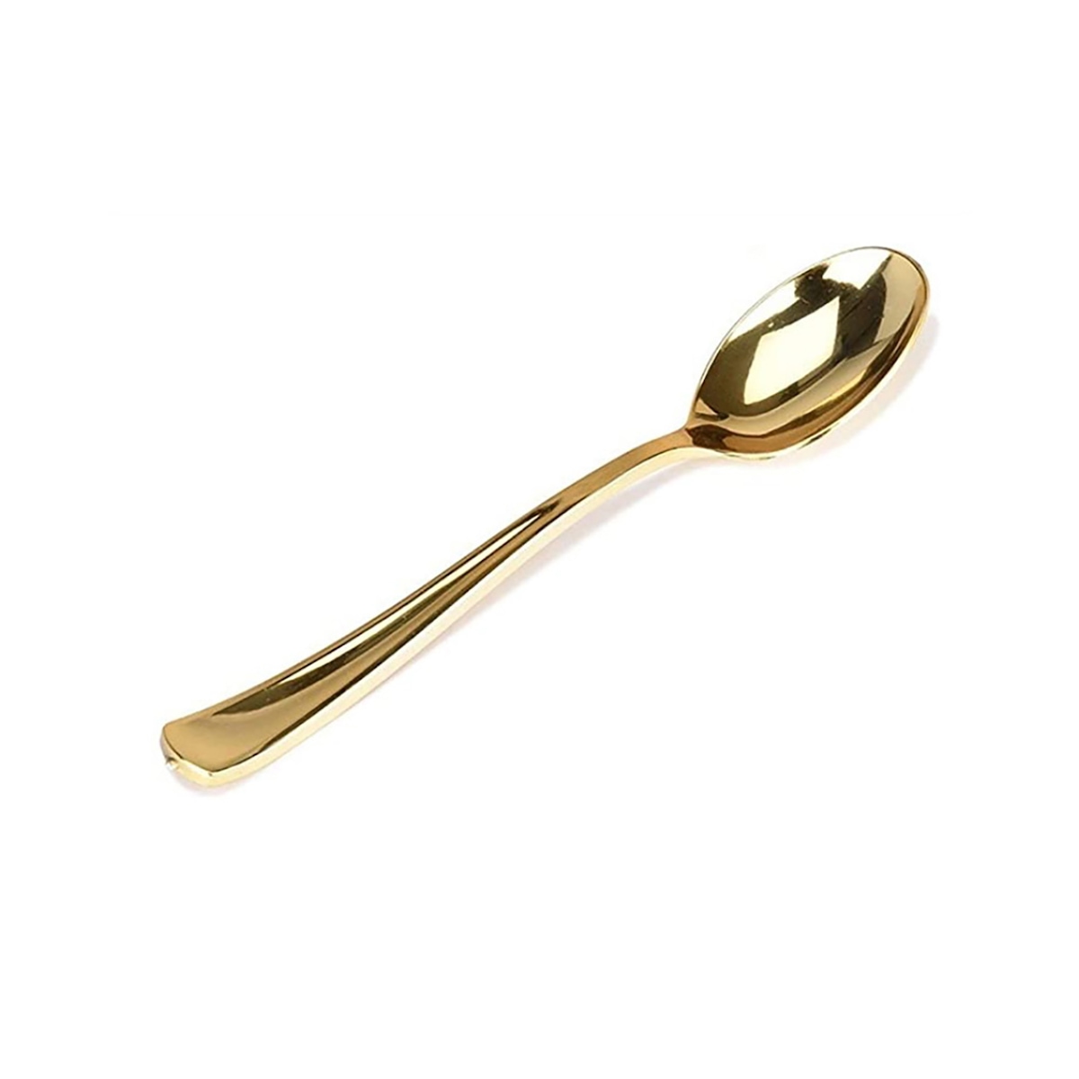 쓱싹접시 클래식 골드 스푼 18cm 20P 고급 일회용 플라스틱 숟가락 수저