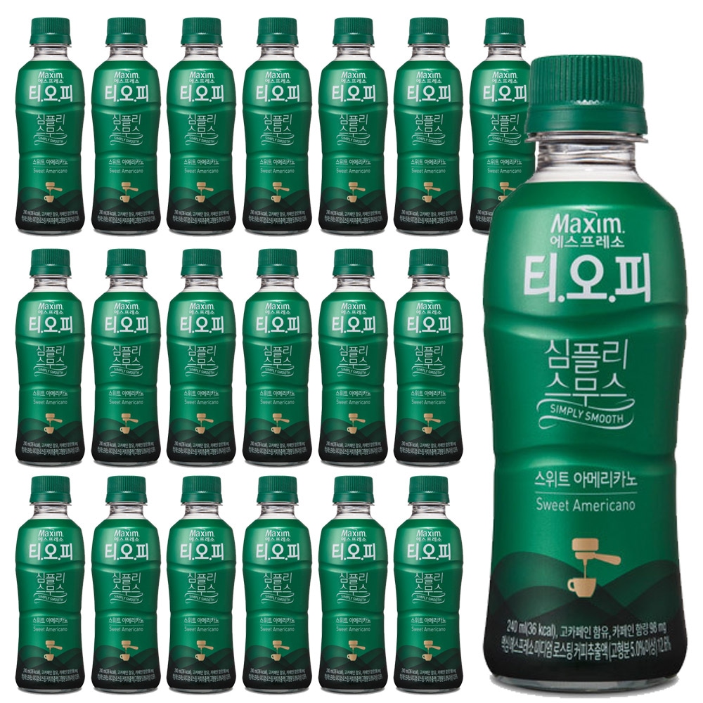 티오피 심플리스무스 스위트아메리카노 240ml*20개 가격 추이 동서식품 티오피 심플리스무스 스위트아메리카노 240ml*20개 - 최저가 21,576원