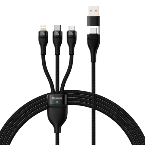 PC주변기기 > 플래쉬시리즈2 USB+C to 3in1 듀얼 헤드 고속 충전 케이블 1.2m | 오늘의집 쇼핑