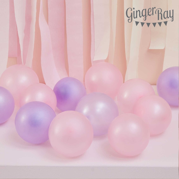 Party Breeze 펄핑크&라일락 5인치(13cm) 풍선세트 40개입