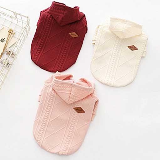 토끼독 마카롱 니트 후드집업 3컬러 S~2XL 명품반려견옷 명품강아지옷