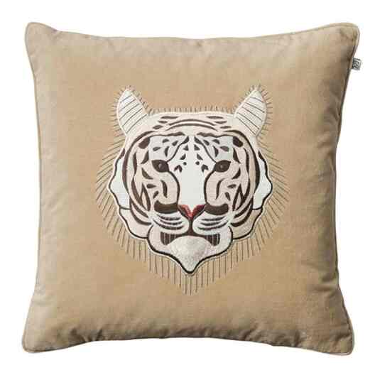 Embroidered Tiger cushion cover 50x50 cm