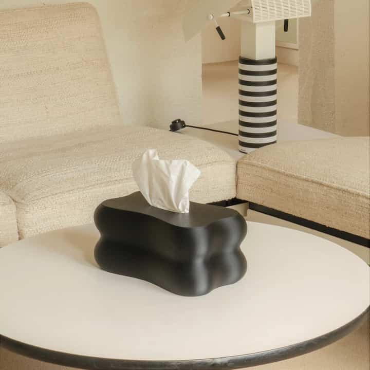 Plumpy Tissue Case Signature [ Matte Black Eco ] 