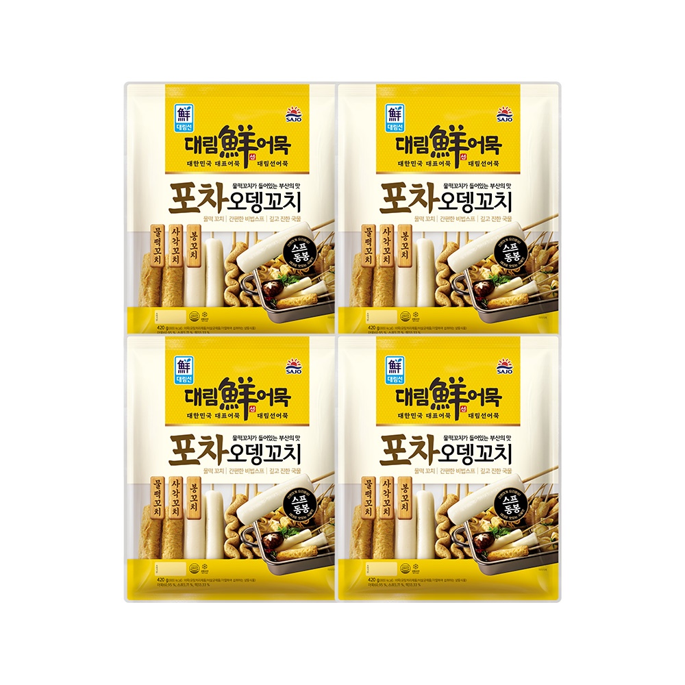 포차오뎅꼬치 420g*4개 가격 추이 사조대림 포차오뎅꼬치 420g*4개 - 최저가 29,400원