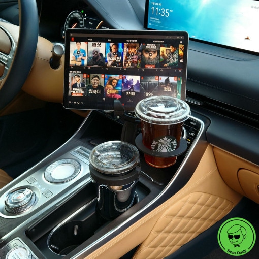 BOSS DADY 보스킴 차량용 멀티 컵홀더 보냉보온 태블릿PC 맥세이프충전테이블 자동차