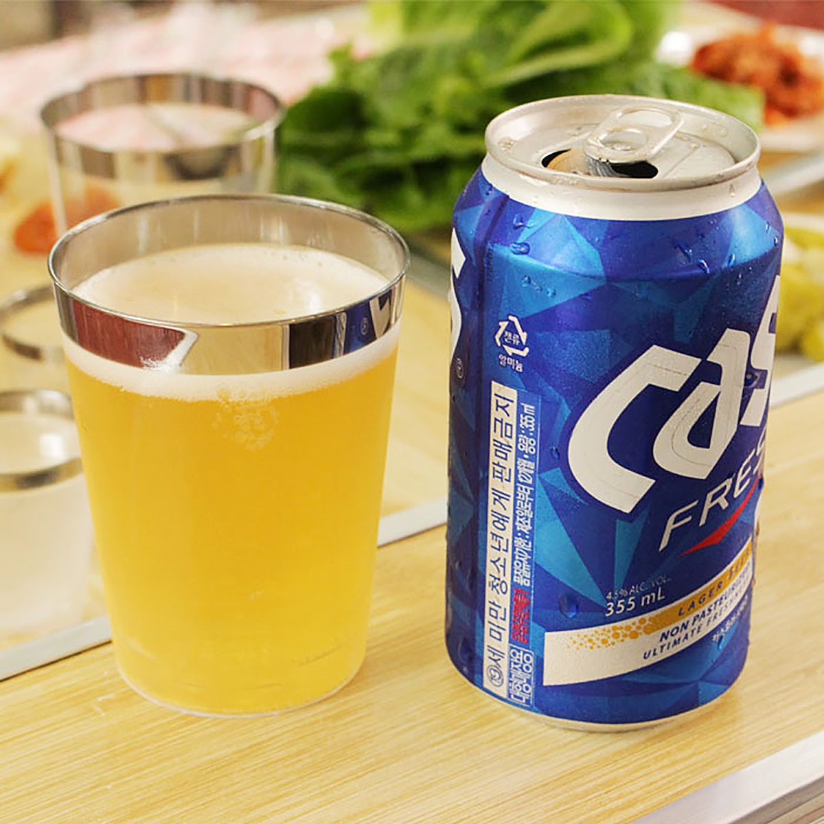쓱싹접시 플라스틱 투명 일회용 컵 맥주컵 은라인 10P