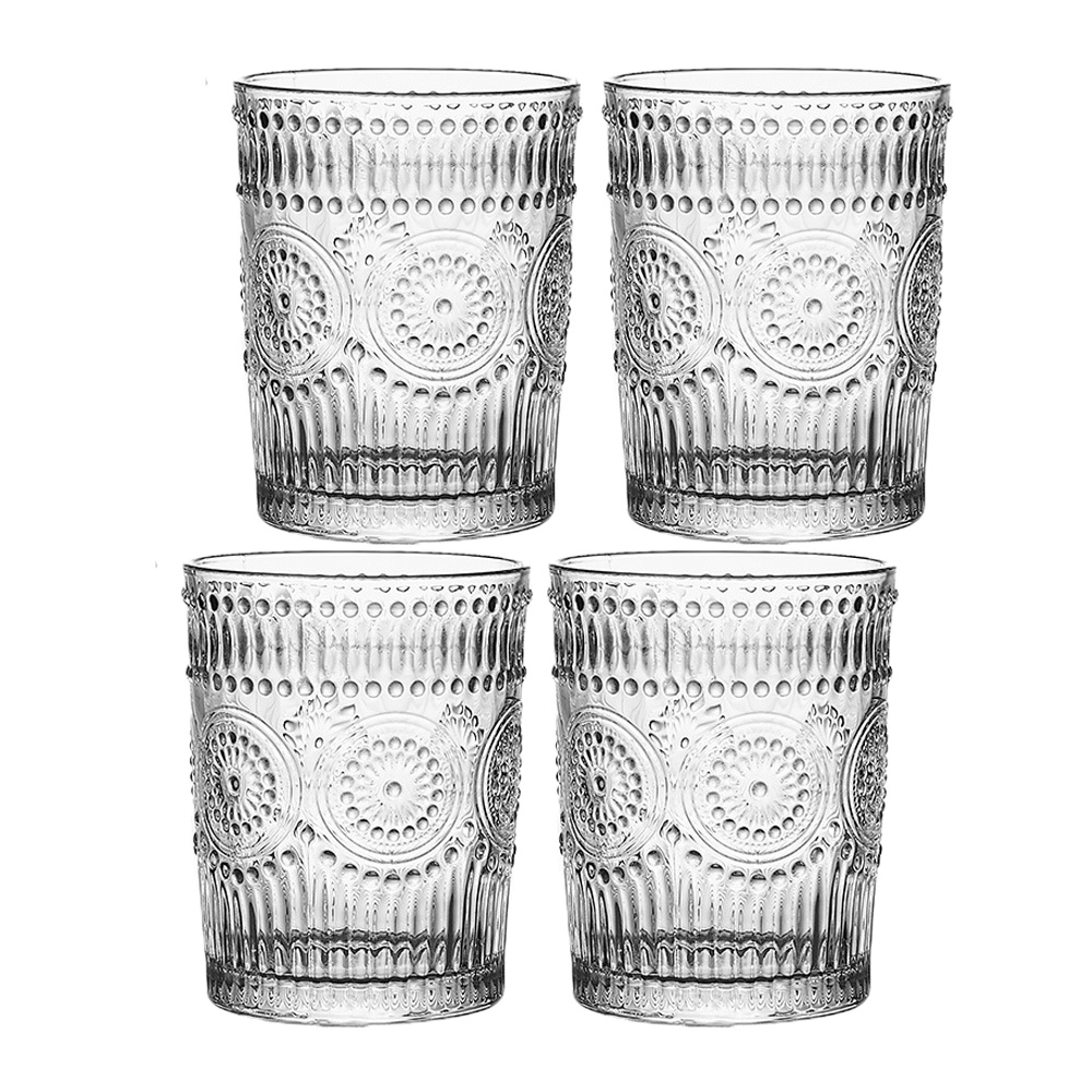 4P세트 빈티지 투명 온더락 크리스탈잔 280ml 홈카페 맥주잔 유리컵 와인잔 샴페인잔 가격 비교 리빙디오 4P세트 빈티지 투명 온더락 크리스탈잔 280ml 홈카페 맥주잔 유리컵 와인잔 샴페인잔