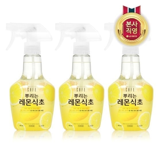 LG생활건강 세이프 뿌리는레몬식초 400ml x 3개