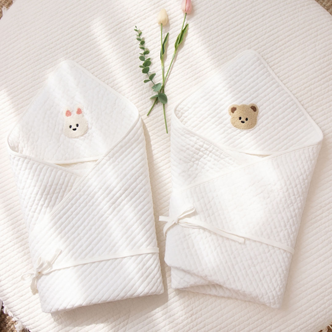 헬로미니미 사계절 토끼 곰 와펜 순면 겉싸개