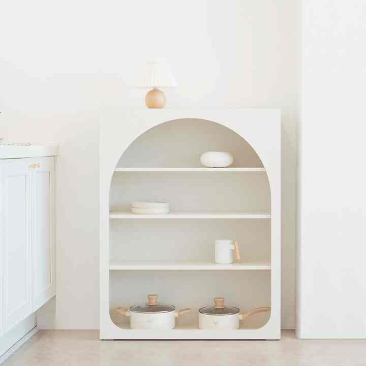 Moncell マントルピース 収納棚 アーチ型 80cm