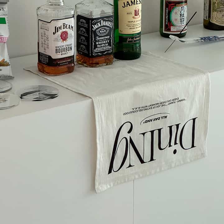 レタリング リネン キッチンクロス ver.Dining