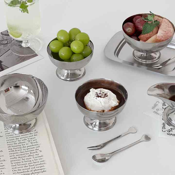 ショート ステンレス デザートカップ S