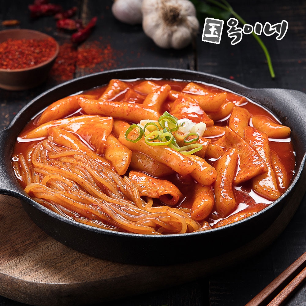 옥이네 옥이네 쫄볶이 420g 밀키트 1팩 (밀떡+어묵+쫄면+액상소스)