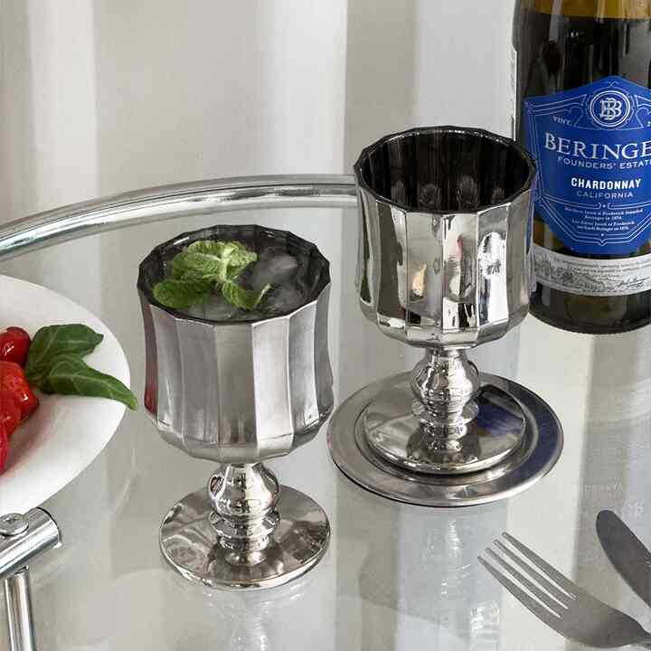 クロム プリーツ グラス シルバー