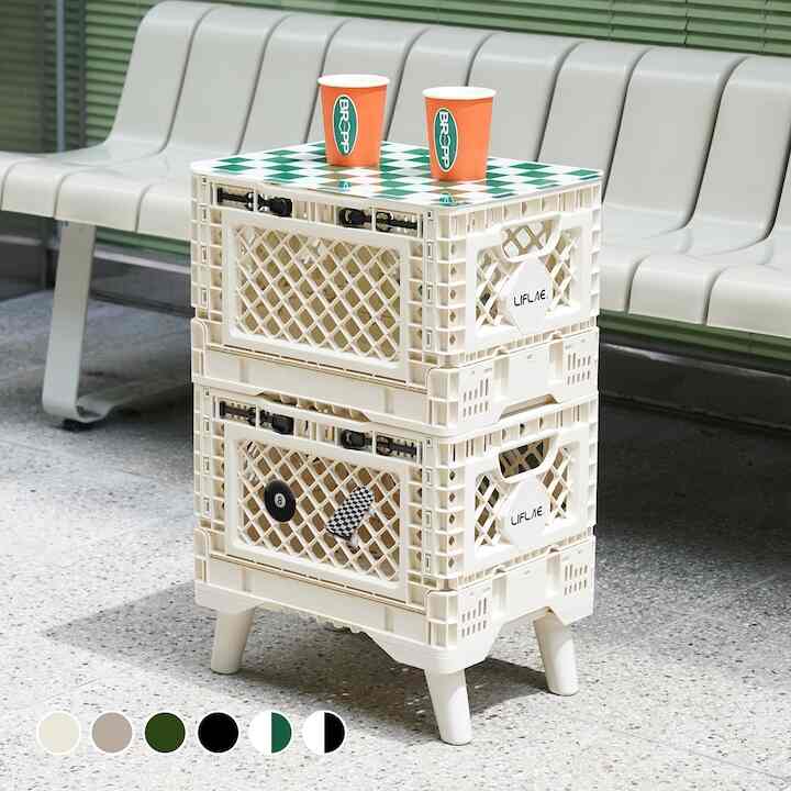 チェッカーボード 折りたたみ フォールディングボックス 【4colors】