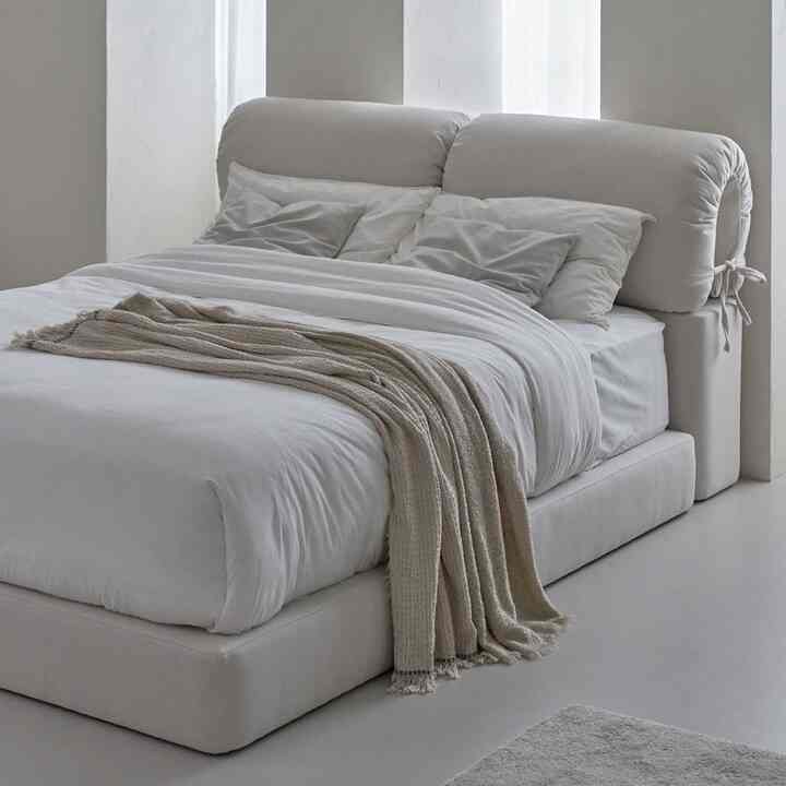 RIBBON ファブリック ベッドフレーム［9色・3サイズ］