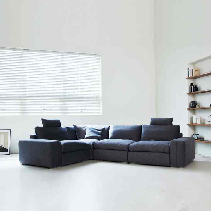 Brody ファブリック 4人掛け コーナーソファ