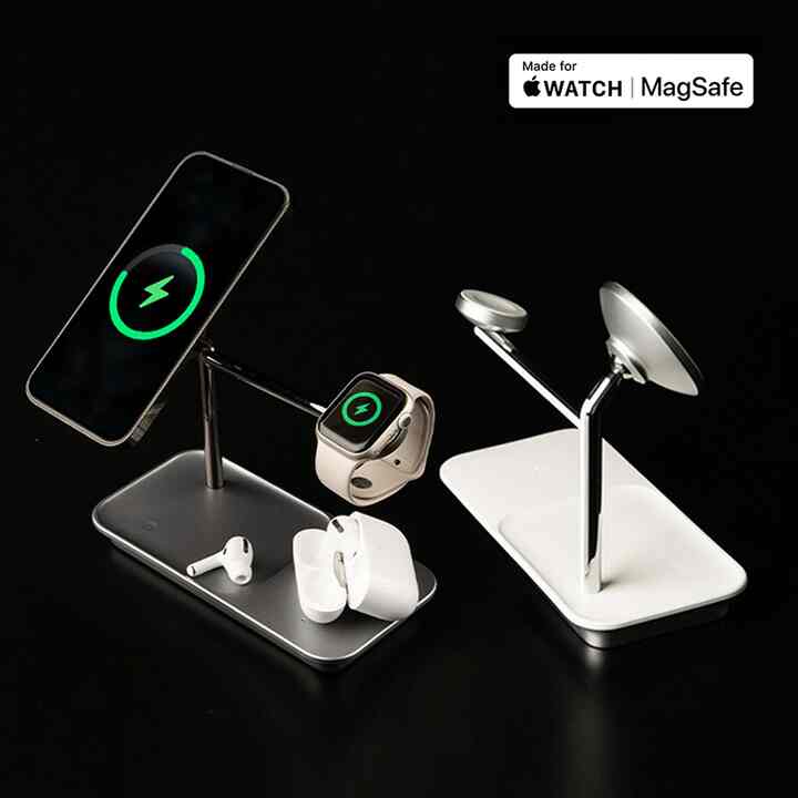 エンプリミア 3in1 MagSafeワイヤレス充電器［2色］