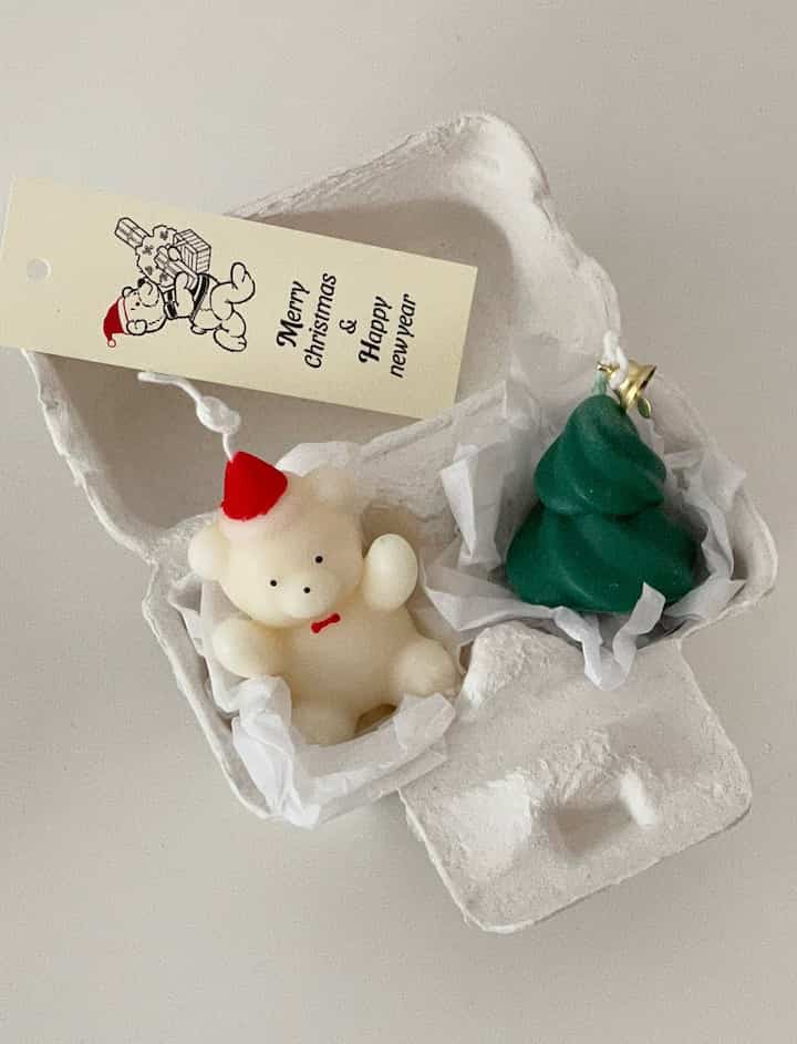 Mini Bear & Tree Candle