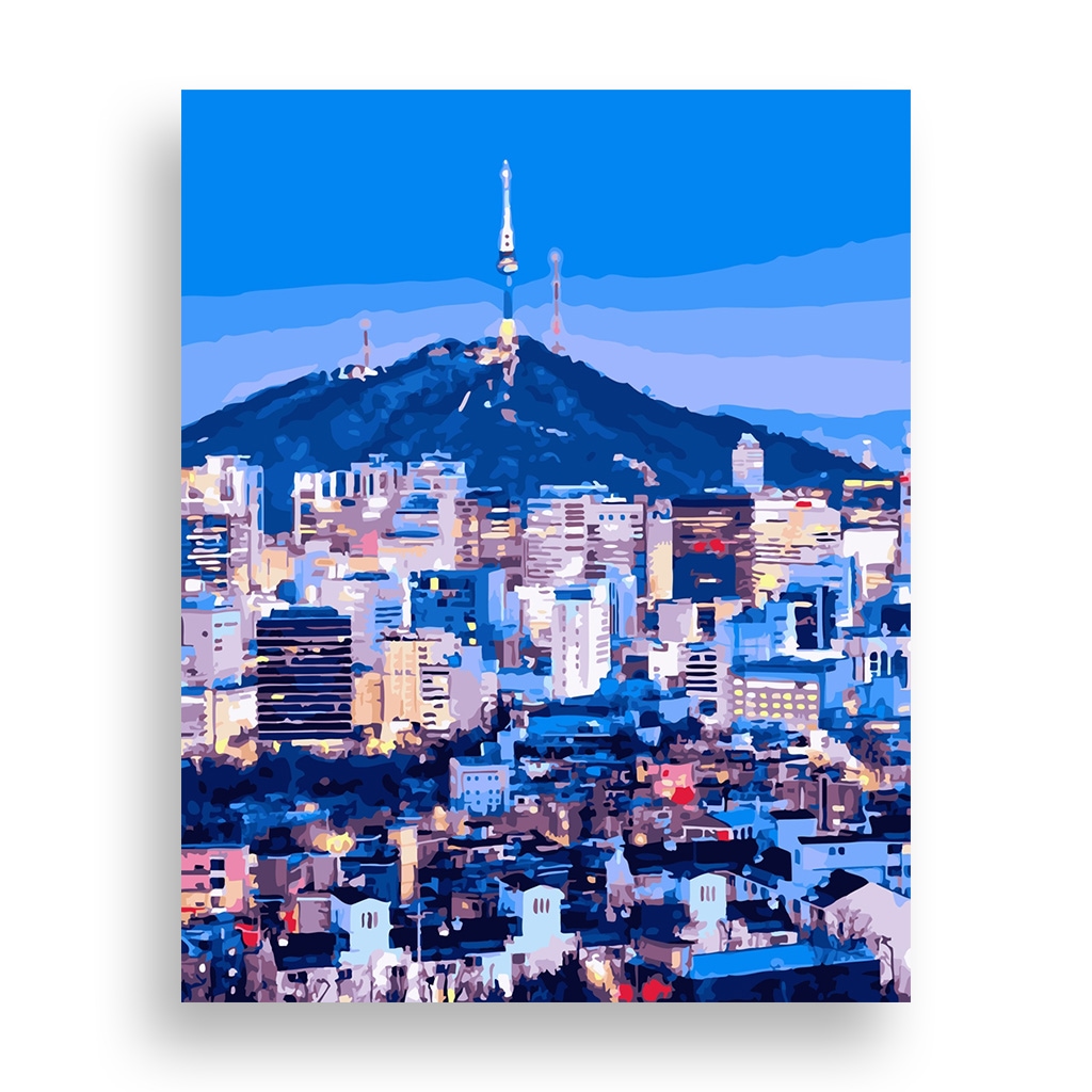위메이크페인팅 DIY 명화그리기 남산타워 40x50
