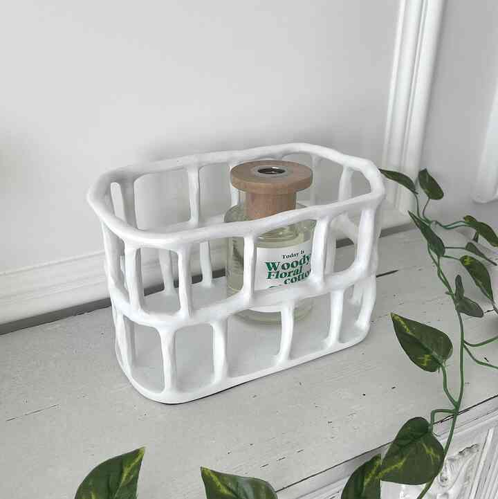 セラミック バスケット ホワイト